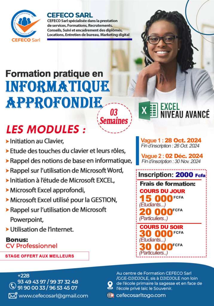 Formation Informatique approfondie