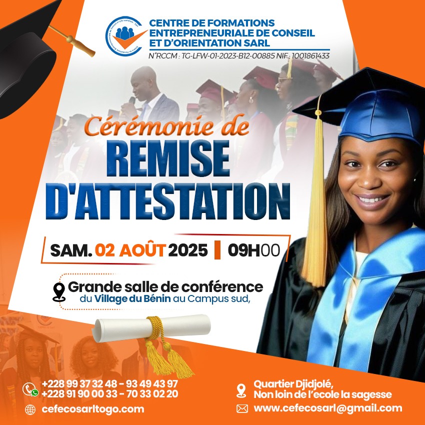 remise d’attestation CEFECO Sarl