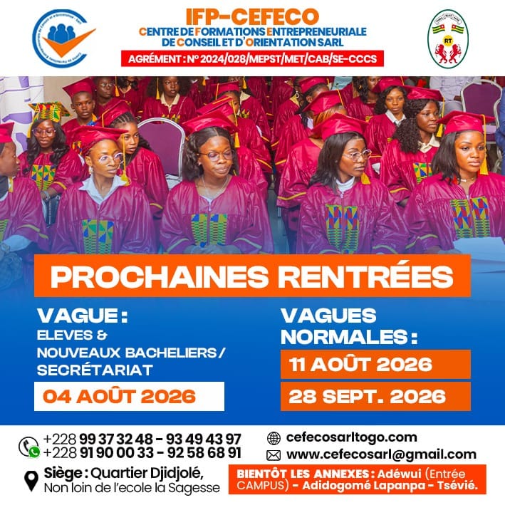 Formation Secrétariat et Comptabilité au Togo | IFP-CEFECO